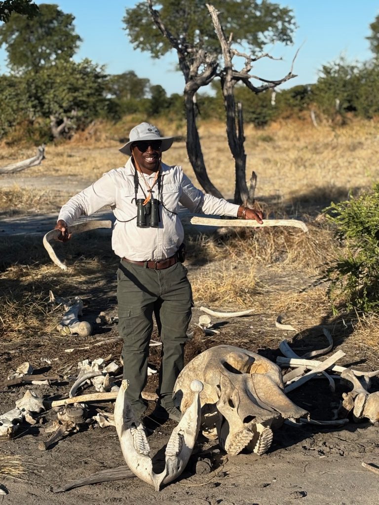 Guide on safari with Wandering Thru.